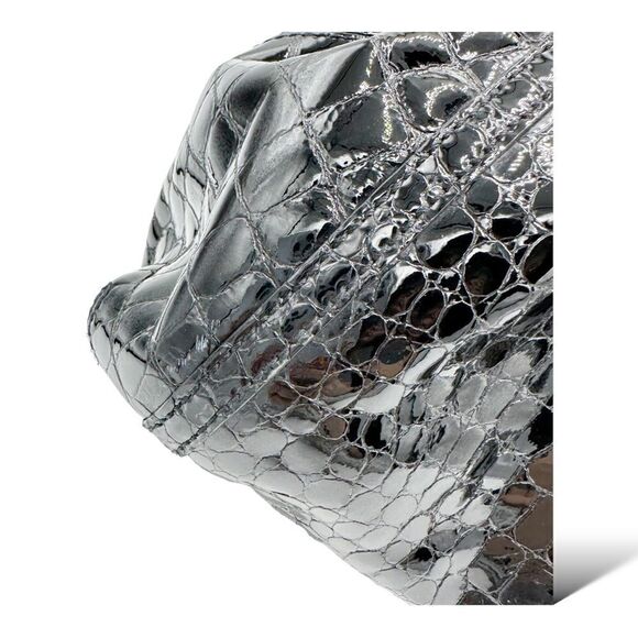 COLE HAAN XL Black Reptile Embossed Patent Leather Tote Bag - Picture 13 of 16